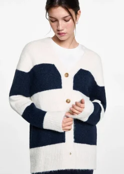 MANGO Swetry I Kardigany*Kardigan z dzianiny w paski