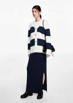 MANGO Swetry I Kardigany*Kardigan z dzianiny w paski