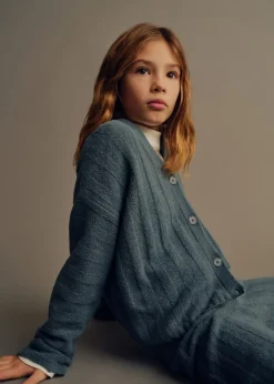 Dzieci MANGO Swetry I Kardigany*Kardigan z dzianiny w paski