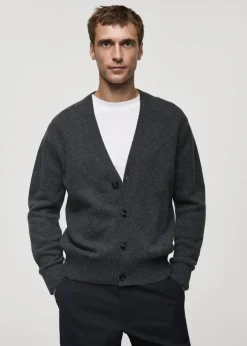 MANGO Kardigany I Swetry*Kardigan z dzianiny wełnianej o średniej grubości