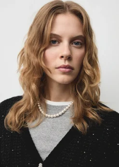 MANGO Kurtki|Swetry I Kardigany*Kardigan z dzianiny z błyszczącymi aplikacjami