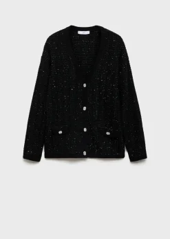MANGO Kurtki|Swetry I Kardigany*Kardigan z dzianiny z błyszczącymi aplikacjami