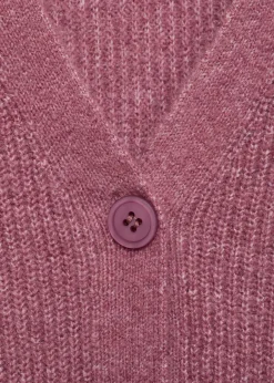 MANGO Swetry I Kardigany*Kardigan z dzianiny z dekoltem w szpic