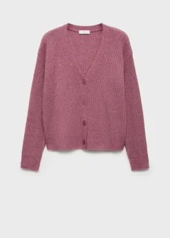 MANGO Swetry I Kardigany*Kardigan z dzianiny z dekoltem w szpic