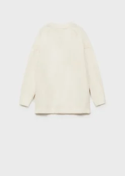 Dzieci MANGO Swetry I Kardigany*Kardigan z dzianiny z dekoltem w szpic