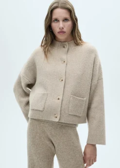 MANGO Swetry I Kardigany|Piżamy*Kardigan z dzianiny z kieszeniami