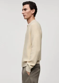 MANGO Kardigany I Swetry*Kardigan z dzianiny z teksturą na zamek