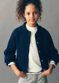 Dzieci MANGO Swetry I Kardigany*Kardigan z kołnierzykiem polo