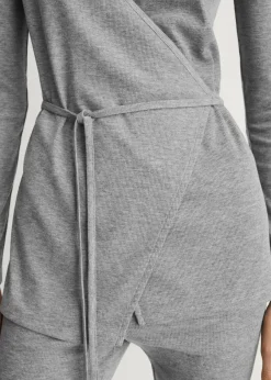 MANGO Swetry I Kardigany|Piżamy*Kardigan z prążkowanej dzianiny