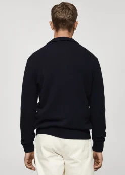 MANGO Kardigany I Swetry*Kardigan z prążkowanej dzianiny wełnianej