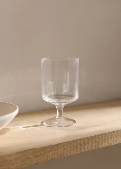 MANGO Szklanki I Kieliszki*Kieliszek ze szkła z fakturą w linie