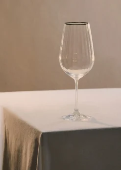 MANGO Szklanki I Kieliszki*Kieliszek ze szkła z fakturą w paski