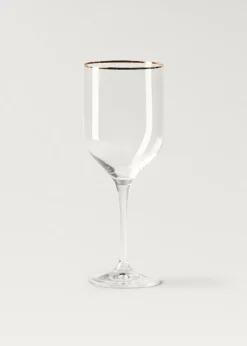 MANGO Szklanki I Kieliszki*Kieliszek ze szkła ze złotą obwódką