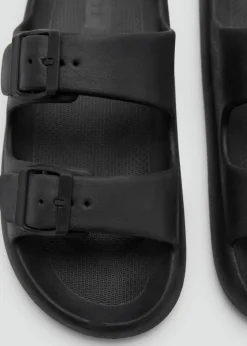 MANGO Buty*Klapki gumowe z dwoma sprzączkami