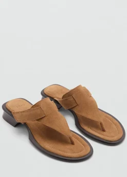 MANGO Buty|Akcesoria Skórzane*Klapki z dwoiny