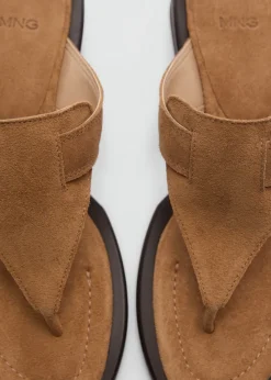 MANGO Buty|Akcesoria Skórzane*Klapki z dwoiny