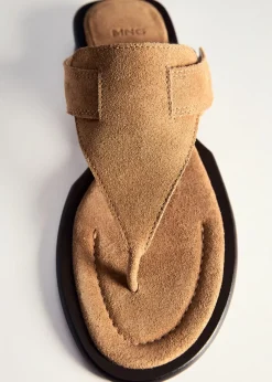 MANGO Buty|Akcesoria Skórzane*Klapki z dwoiny