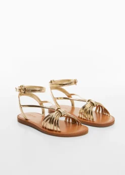 Dzieci MANGO Buty*Klapki z marszczonymi paskami