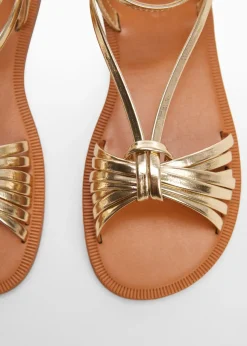 Dzieci MANGO Buty*Klapki z marszczonymi paskami