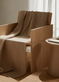 MANGO Koce|Koce*Koc z 100% lnu z frędzlami