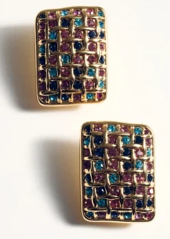 MANGO Biżuteria*Kolczyki geometryczne z kryształkami