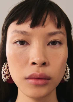 MANGO Biżuteria*Kolczyki koła z metalowym elementem