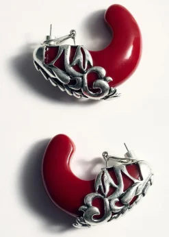 MANGO Biżuteria*Kolczyki koła z metalowym elementem