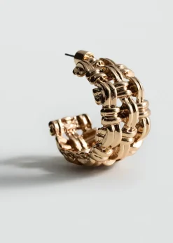 MANGO Biżuteria*Kolczyki koła z motywem splotu