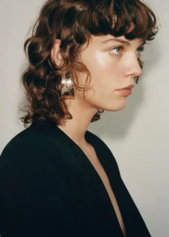 MANGO Biżuteria*Kolczyki maxi z wytłoczoną falą