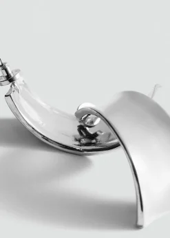 MANGO Biżuteria*Kolczyki maxi z wytłoczoną falą