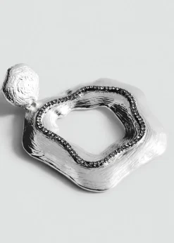 MANGO Biżuteria*Kolczyki o nieregularnym kształcie z teksturą