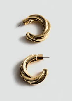 MANGO Biżuteria*Kolczyki splecione koła