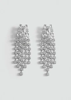 MANGO Biżuteria*Kolczyki wiszące z fasetowanych kryształków