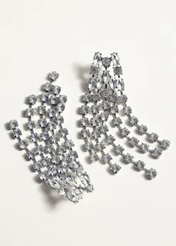 MANGO Biżuteria*Kolczyki wiszące z fasetowanych kryształków