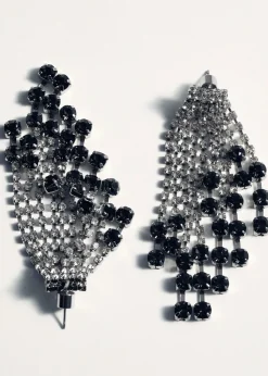 MANGO Biżuteria*Kolczyki wiszące z fasetowanych kryształków