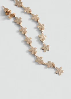 MANGO Biżuteria*Kolczyki z kwiatową przywieszką