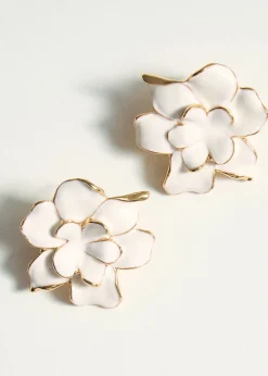 MANGO Biżuteria*Kolczyki z podwójnym kwiatem