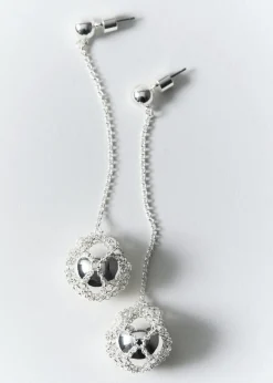 MANGO Biżuteria*Kolczyki z wiszącą kulą na łańcuszku