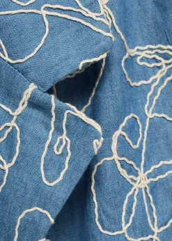 MANGO Sukienki I Kombinezony*Kombinezon dżinsowy z haftowanym motywem