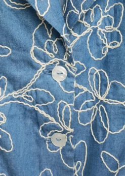 MANGO Sukienki I Kombinezony*Kombinezon dżinsowy z haftowanym motywem