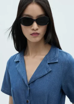 MANGO Sukienki I Kombinezony*Kombinezon dżinsowy z krótkim rękawem