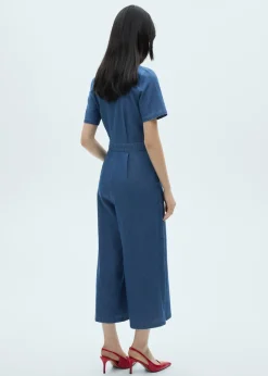 MANGO Sukienki I Kombinezony*Kombinezon dżinsowy z krótkim rękawem