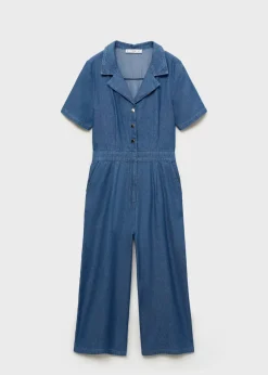 MANGO Sukienki I Kombinezony*Kombinezon dżinsowy z krótkim rękawem