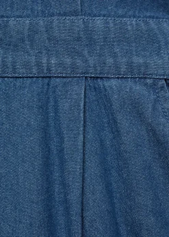 MANGO Sukienki I Kombinezony*Kombinezon dżinsowy z krótkim rękawem