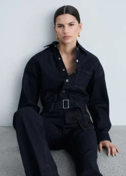 MANGO Sukienki I Kombinezony*Kombinezon dżinsowy z paskiem