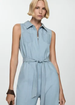 MANGO Sukienki I Kombinezony*Kombinezon dżinsowy z paskiem