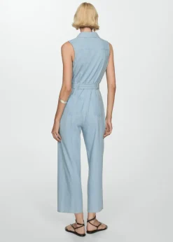 MANGO Sukienki I Kombinezony*Kombinezon dżinsowy z paskiem