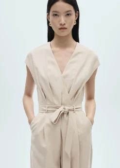 MANGO Sukienki I Kombinezony*Kombinezon kopertowy z paskiem