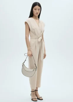 MANGO Sukienki I Kombinezony*Kombinezon kopertowy z paskiem