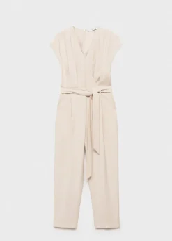 MANGO Sukienki I Kombinezony*Kombinezon kopertowy z paskiem